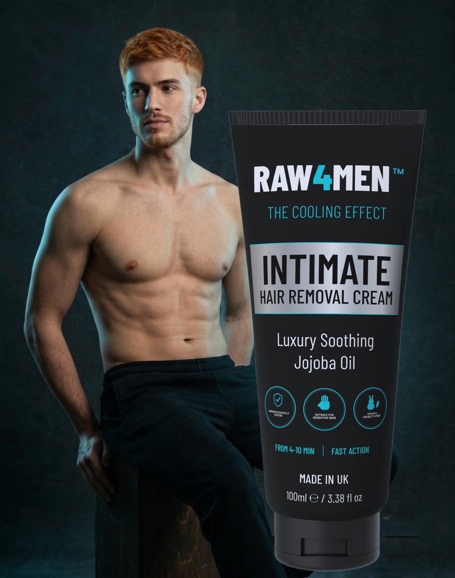 RAW4MEN intimate hair removal cream — the cooling effect